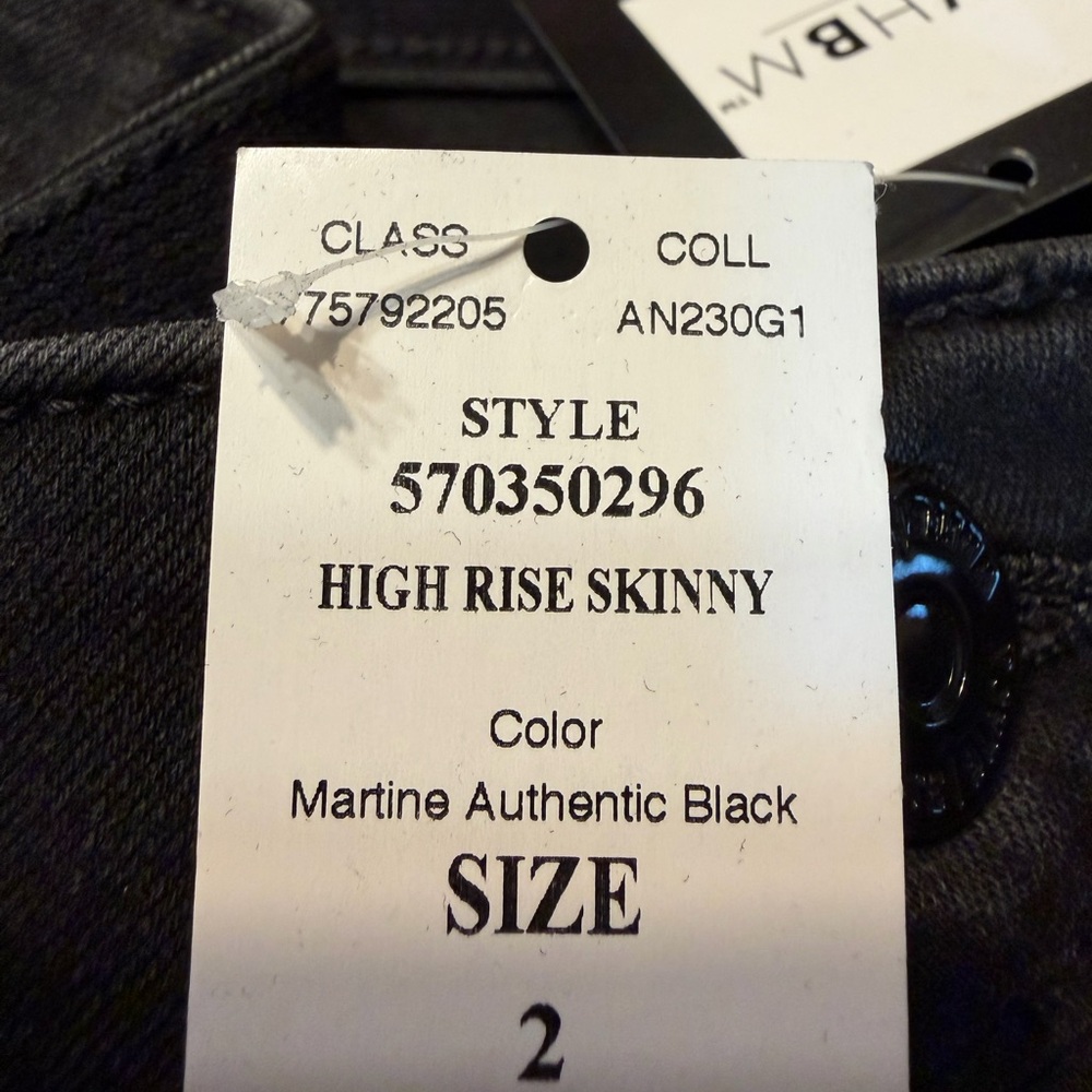 White House, Black market, high-rise skinny Women's Denim in black   size 2  NWT - Picture 8 of 14